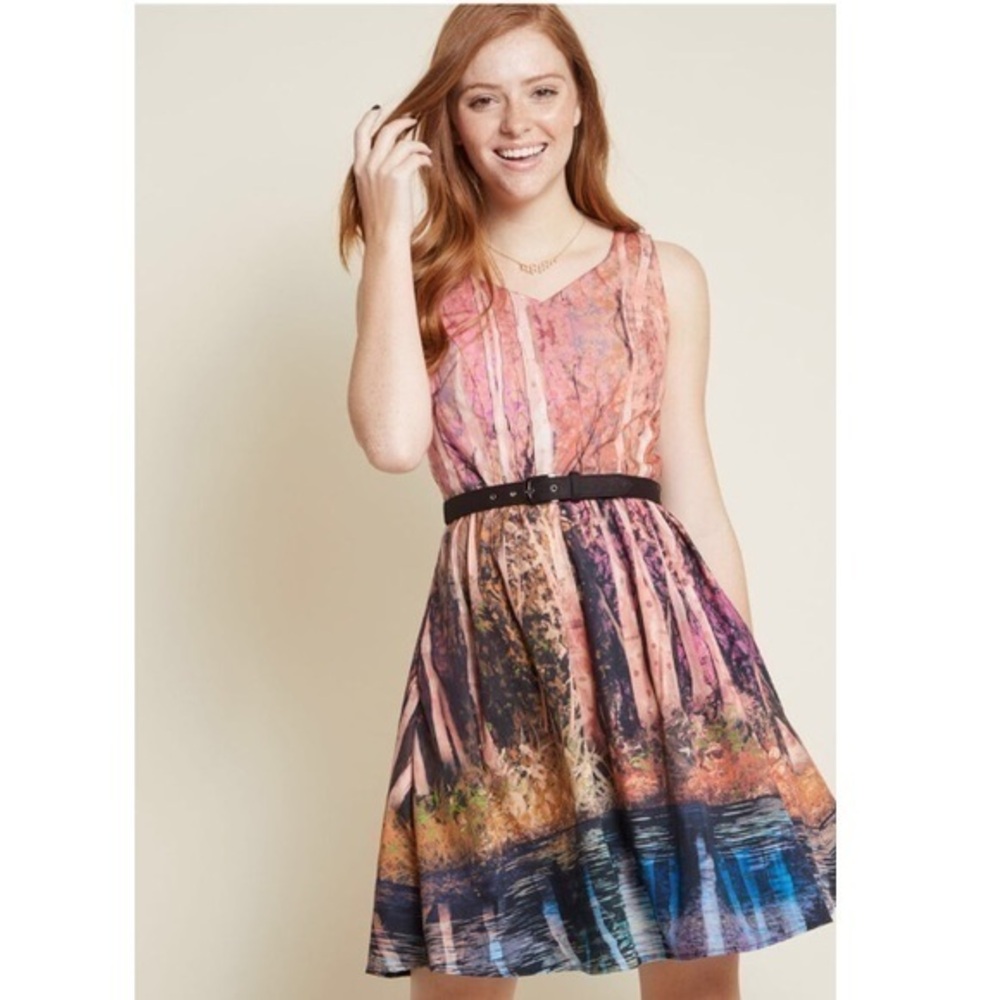 NWT ModCloth Certifiably Sweet Fit Flare Dress New